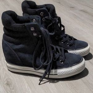 Converse All Stars Lux Black Hidden Wedge Sneakers
